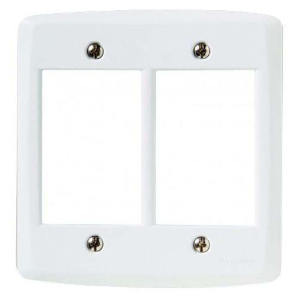 Espelho 4x4 06 Módulos Tramontina Lux2 Branco - Sistema Modular Com Parafusos - 1