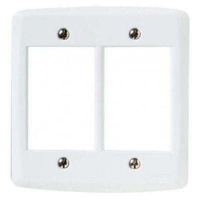 Espelho 4x4 06 Módulos Tramontina Lux2 Branco - Sistema Modular Com Parafusos