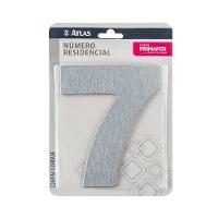 Número Residencial 7 Cromado Alumínio Acm Adesivo 3m Vhb - Uso Interno-externo - 1