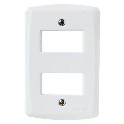 Espelho 4x2 02 Módulos Afastados Branco - Linha Lux2 Tramontina