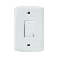 Interruptor Paralelo 10a Tramontina Lux2 - Conjunto Com Placa E Módulo - Branco - 1