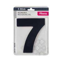 Número Residencial 7 Em Alumínio Preto Com Fita 3m Vhb - Uso Interno-externo - 1