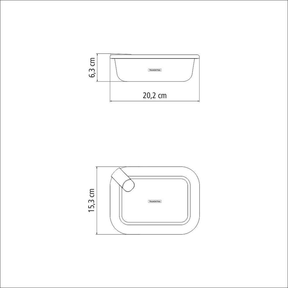 Pote De Vidro Tramontina Vittra Retangular Com Tampa Hermética De Silicone 1,05 L Tramontina - 5