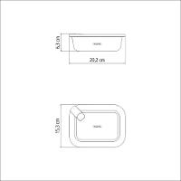Pote De Vidro Tramontina Vittra Retangular Com Tampa Hermética De Silicone 1,05 L Tramontina - 5