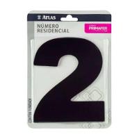 Número Residencial Adesivo Preto 2 - Alumínio Composto Acm - Fita 3m Vhb - Interno-externo - 1