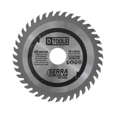 Serra Circular 110mm 40 Dentes Metal Duro - Cortes Rápidos Em Madeira