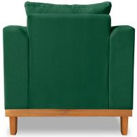 Poltrona Estofada Decorativa Beny Tecido Suede Verde - 3