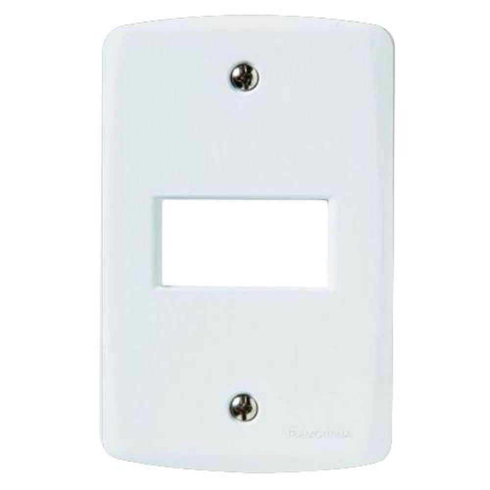 Espelho 4x2 01 Módulo Horizontal Branco - Linha Lux2 Tramontina - 1