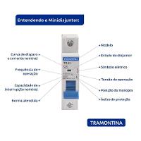 Minidisjuntor Tdj5-1c50 1 P 50 A 4,5 Ka Curva C Tramontina Tramontina - 3