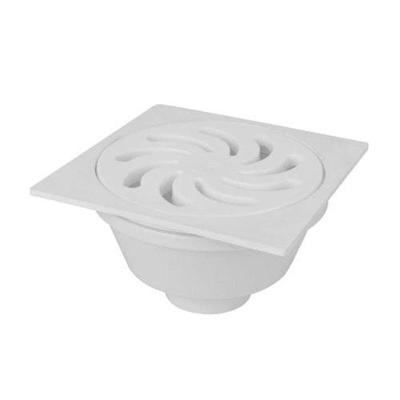 Ralo Sifonado Quadrado Nº12 100mm X 45mm X 40mm - Pvc Branco