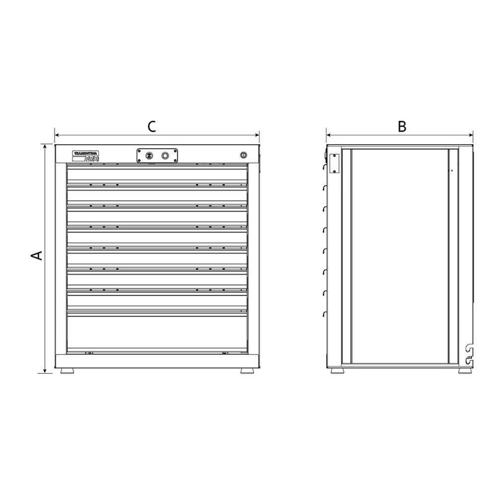 Módulo Smart System Bancada 8 Gavetas Tramontina Pro Laranja Orgnizador Ferramentas Gavetas Armários Tramontina - 9