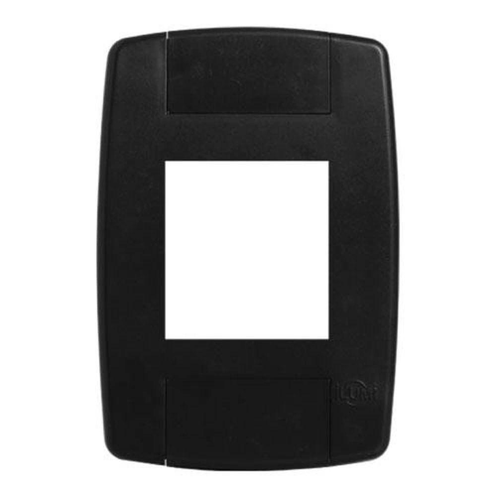 Espelho 4x2 1 Módulo Horizontal Preto - Linha Lev - Ilumi - 1