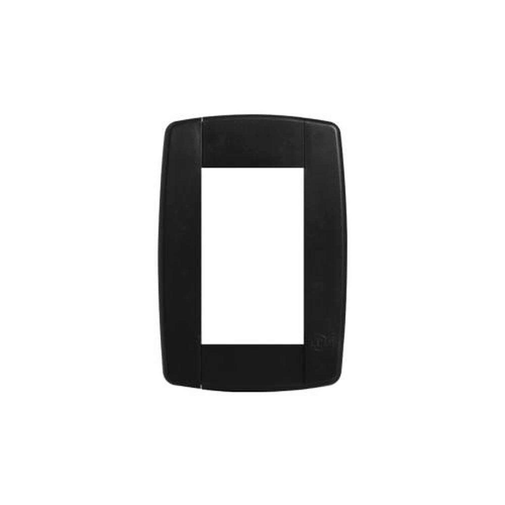 Espelho 4x2 3 Módulos Horizontais Preto - Linha Lev - Ilumi - 1