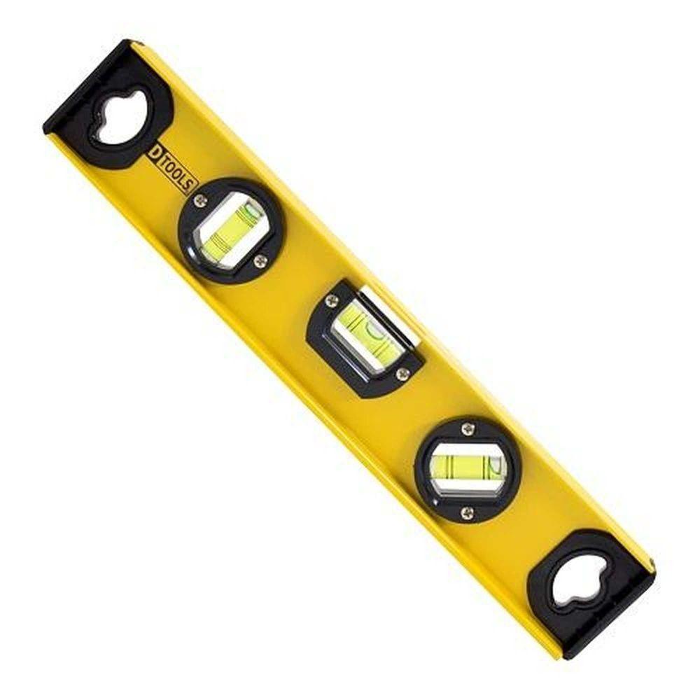 Nível De Alumínio Viga I 12'' Com 3 Bolhas De 2mm - Dtools - 1
