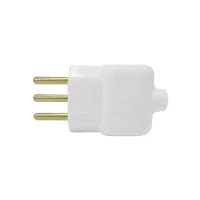 Pino Macho 3p 10a Com Prensa Cabo Branco - Ilumi