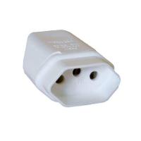 Pino Fêmea 3p 10a Branco Pvc - Sistema Novo Padrão - 50 Unidades - 1