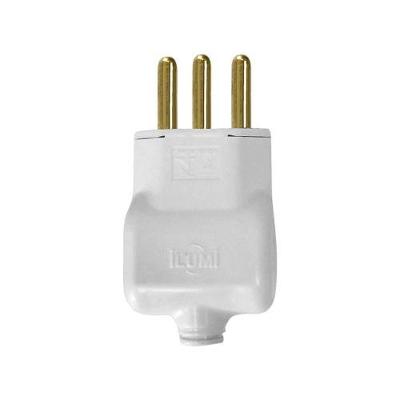 Pino Macho 3p 20a Com Prensa Cabo Branco - Ilumi