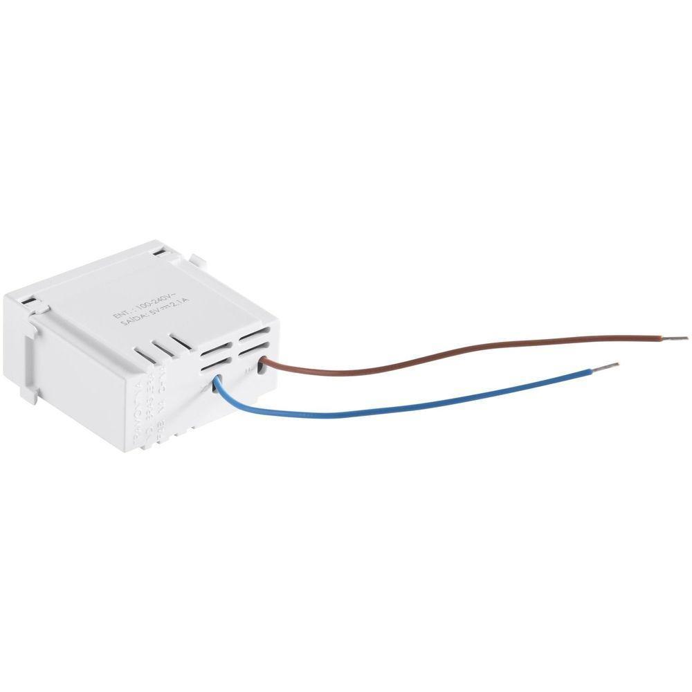 Módulo 2 Tomadas Usb-c 2 A Bivolt Tramontina Branco Compatível Com Aria Tramontina - 4