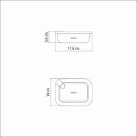 Pote De Vidro Tramontina Vittra Retangular Com Tampa Hermética De Silicone 0,64 L Tramontina - 8