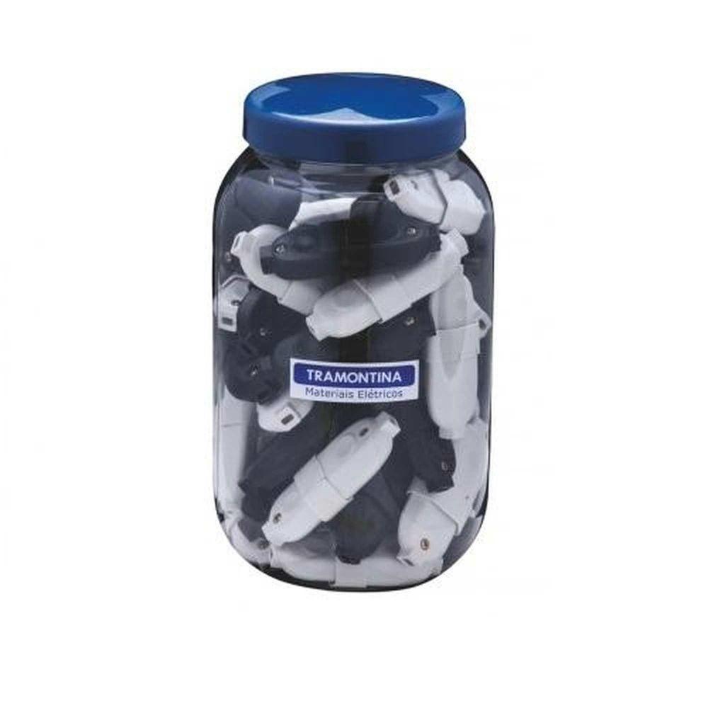 Pino Macho-fêmea 2p 10a - Kit 72 Peças - Tramontina - Priscus - Plugues Preto E Branco - 1