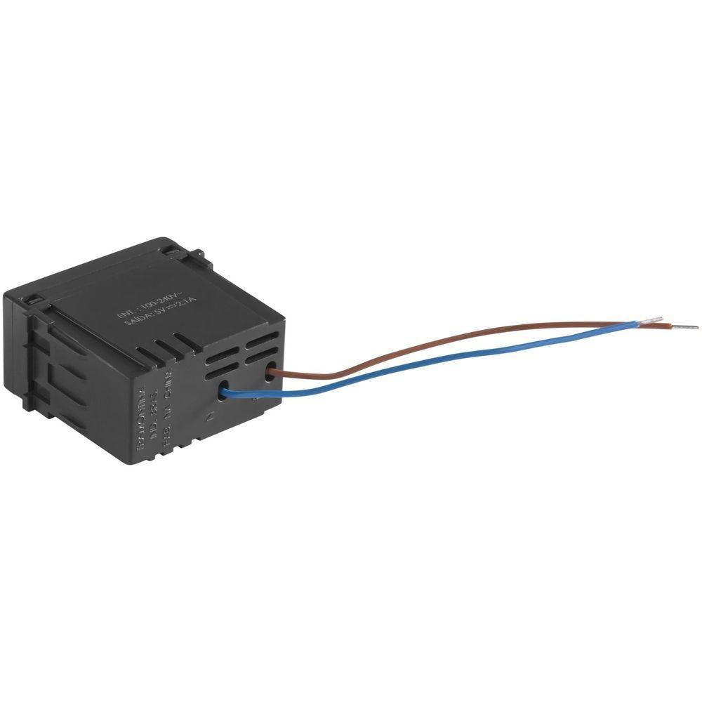 Módulo 2 Tomadas Usb-c 2 A Bivolt Tramontina Grafite Compatível Com Liz Lux² Giz Tablet Lizflex Tramontina - 3