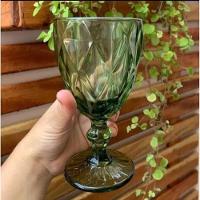 Jogo 6 Taças Vidro Diamond Verde Premium 340ml - Viva Flor - 2