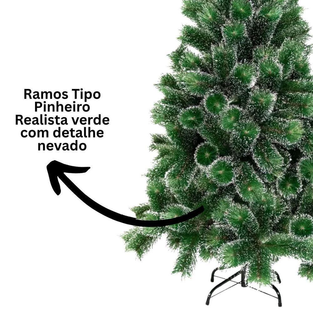 Árvore De Natal Pinheiro Nevado Premium Cheio 170 Galhos 1,2 Metros - Master Christmas - 3