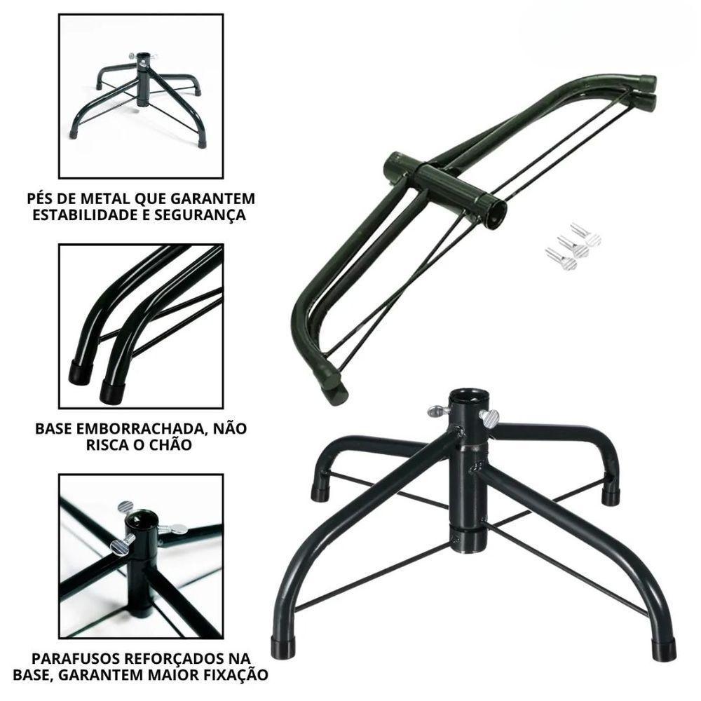 Árvore De Natal Pinheiro Nevado Premium Cheio 170 Galhos 1,2 Metros - Master Christmas - 6