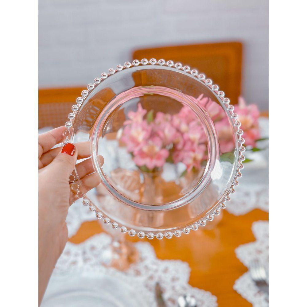 Prato Sobremesa Cristal 20 Cm Pearl Wolff Transparente - 2