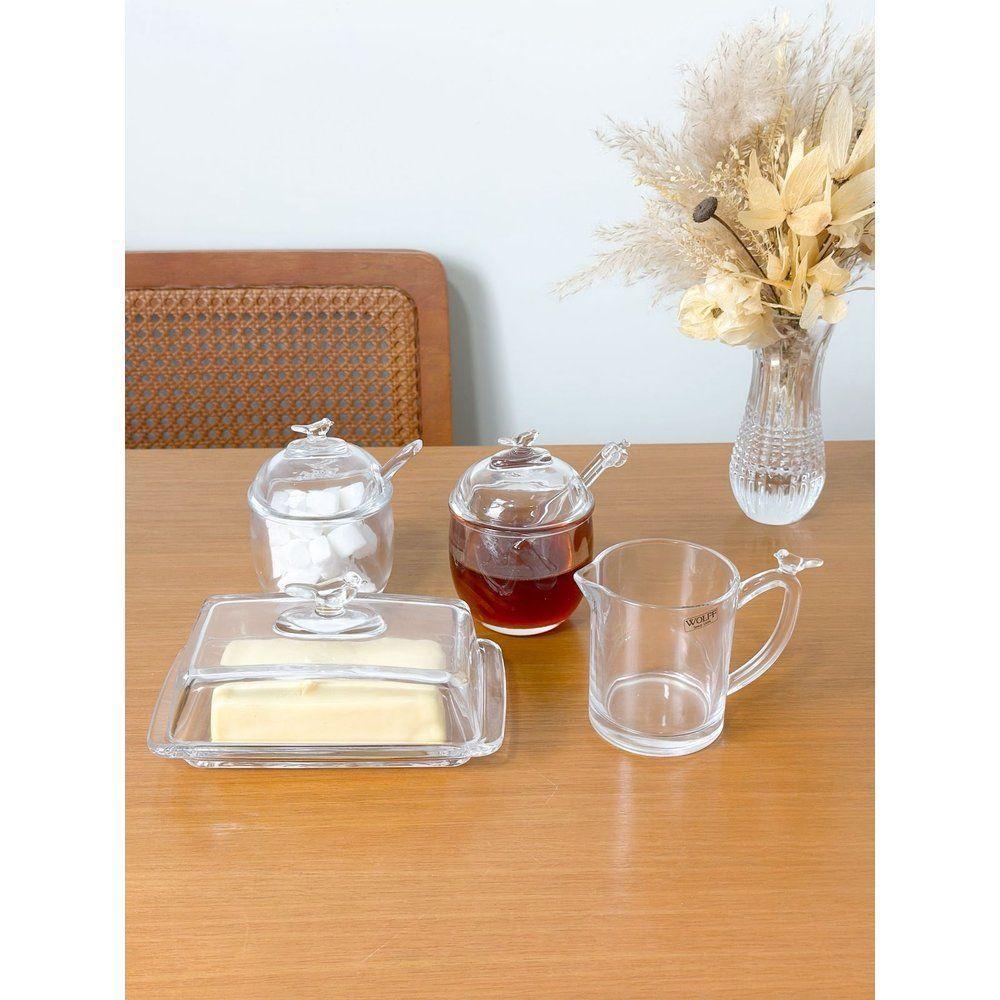 Kit Manteigueira + Açucareiro + Meleira + Leiteira Bird | Pássaro Wolff - 2