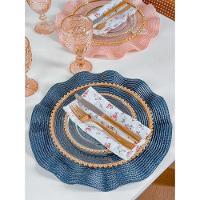 Kit 6 Lugares Americanos Babado Azul - 2