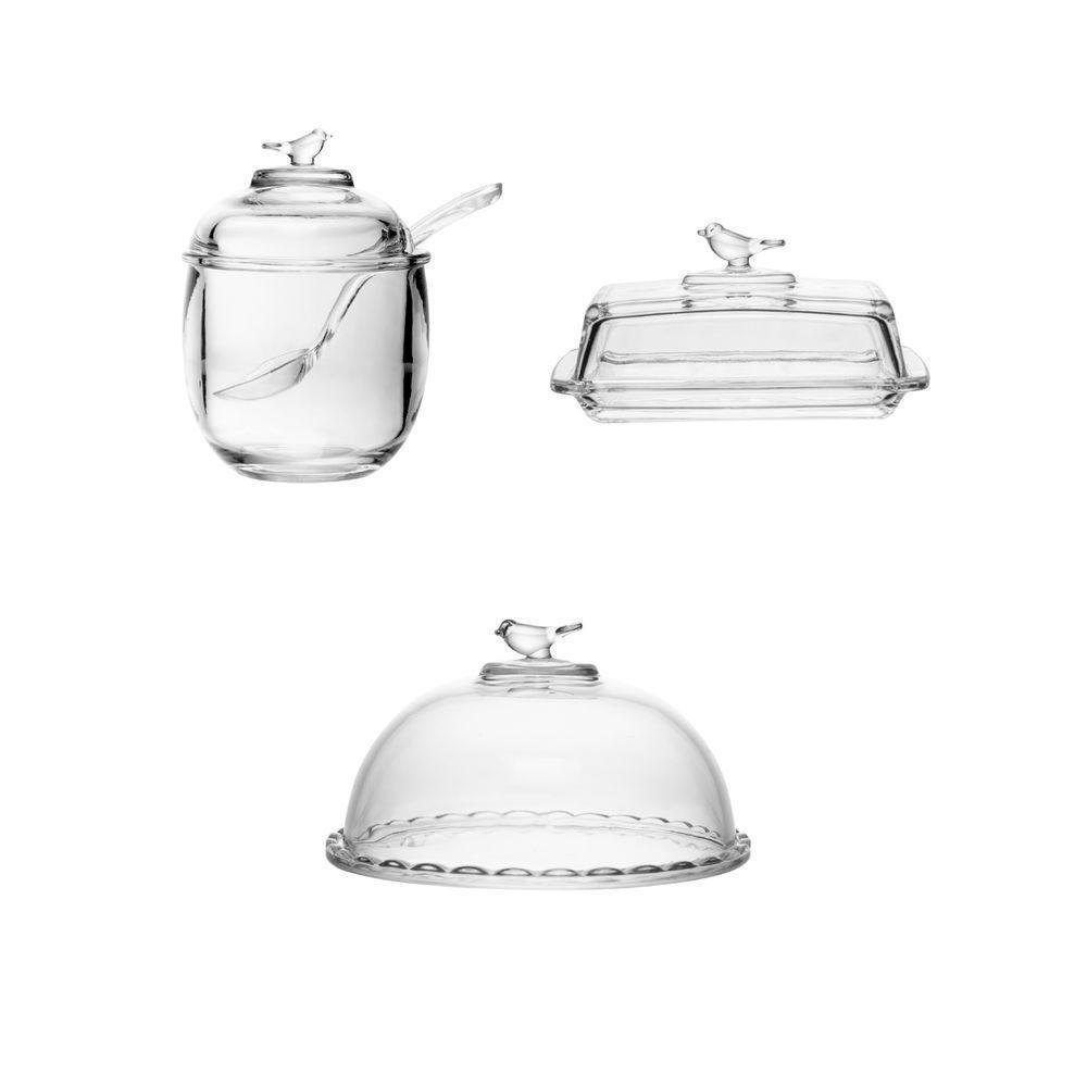 Kit Queijeira + Açucareiro + Manteigueira Bird | Pássaro Wolff - 1