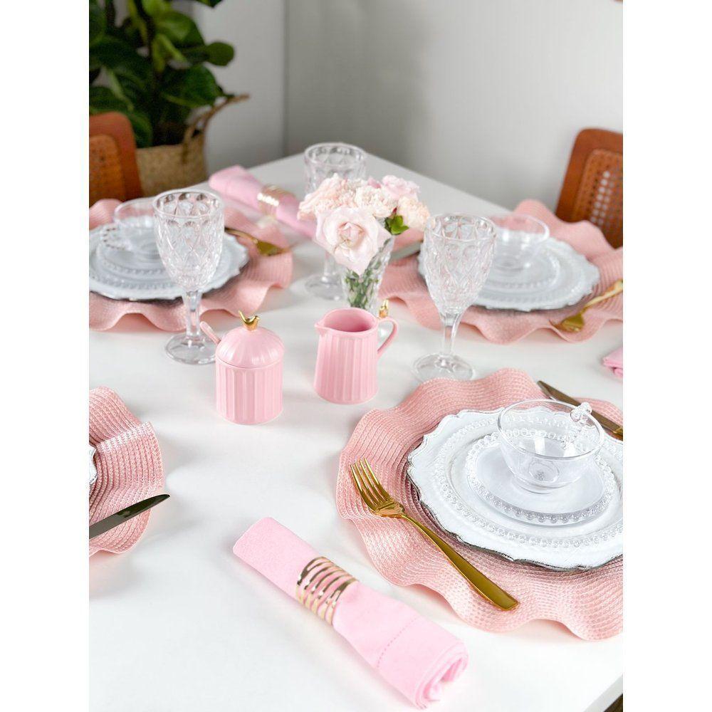 Lugar Americano Babado Rosa - 5