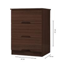 Mesa De Cabeceira 3 Gavetas Londres Móveis Europa Ipê - 3