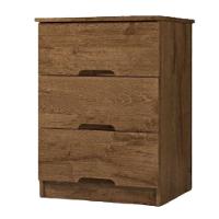 Mesa De Cabeceira 3 Gavetas Londres Móveis Europa Braúna - 1