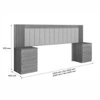 Cabeceira Granada Colchão 1,40m E 1,60m Cinamomo - 4