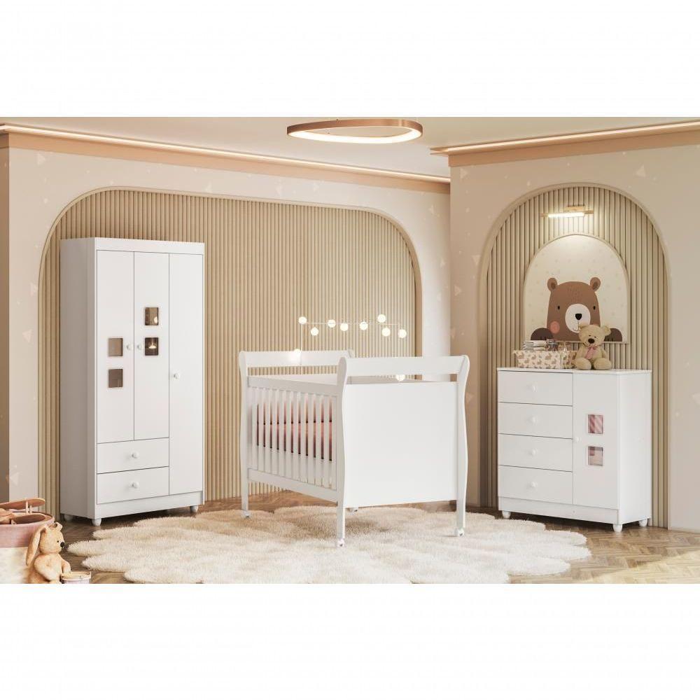 Berço Minicama Doce Sonho Branco - Tudo De Móveis - 3