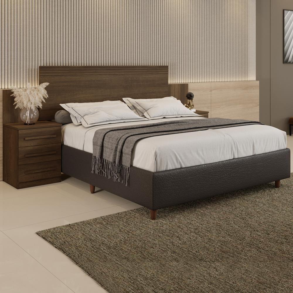 Cabeceira Majestade Colchão 1,40m E 1,60m Imbuía - 1