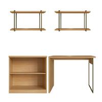 Mesa De Escritório Genialflex Kit Armário Prateleira Sav-bco - 2