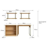 Mesa De Escritório Genialflex Kit Armário Prateleira Sav-bco - 3