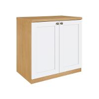 Mesa De Escritório Genialflex Kit Armário Prateleira Sav-bco