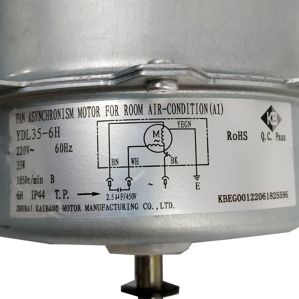 Motor Ventilador Ydl35-6h Condensadora Barril 9.000 E 12.000 Btus Elgin - 2