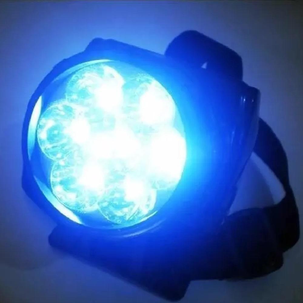 Lanterna De Cabeça 7 Super Leds Ajustável Para Ciclismo, Trilha, Camping E Pesca - A Pilha - 5