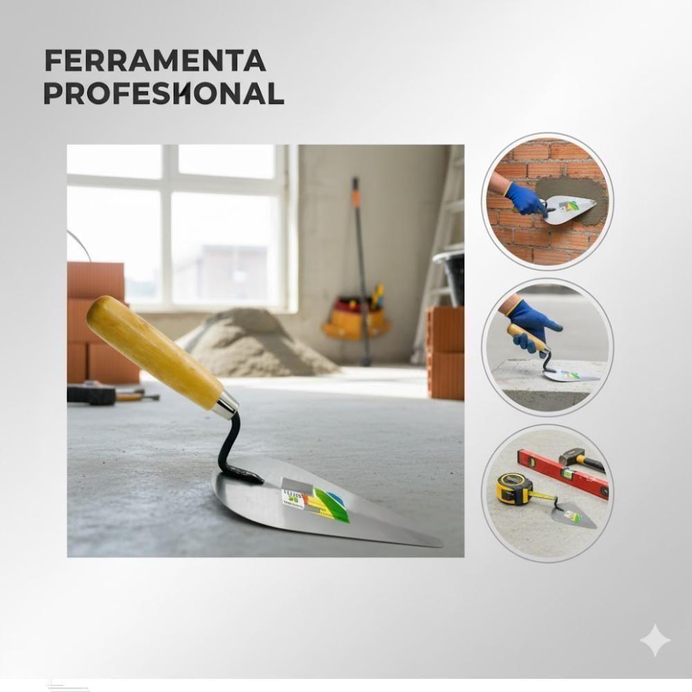 Colher De Pedreiro Com Canto Oval 8” – Resistência, Conforto E Desempenho Profissional Em Cada Movimento - 4