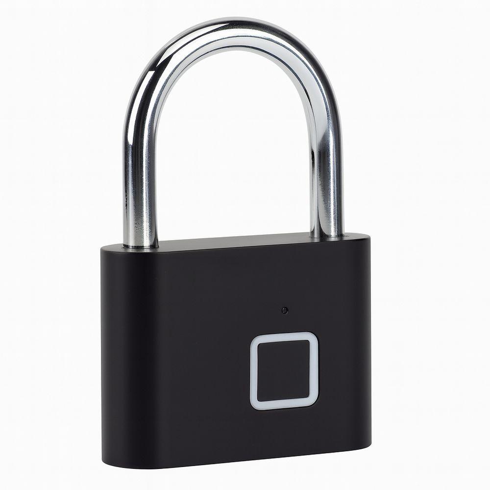 Cadeado Biométrico Inteligente Com Desbloqueio Digital E Bateria Usb Recarregável Cinza - 2