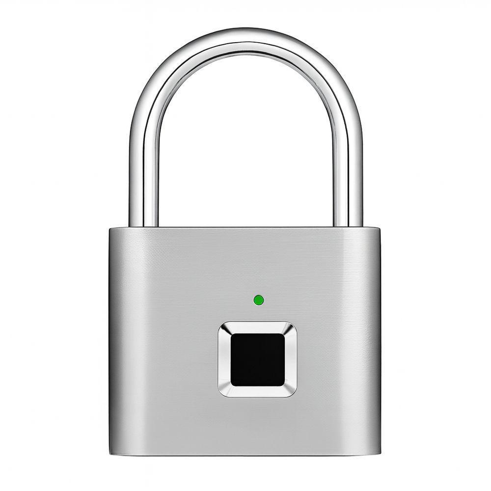 Cadeado Biométrico Inteligente Com Desbloqueio Digital E Bateria Usb Recarregável Preto - 5