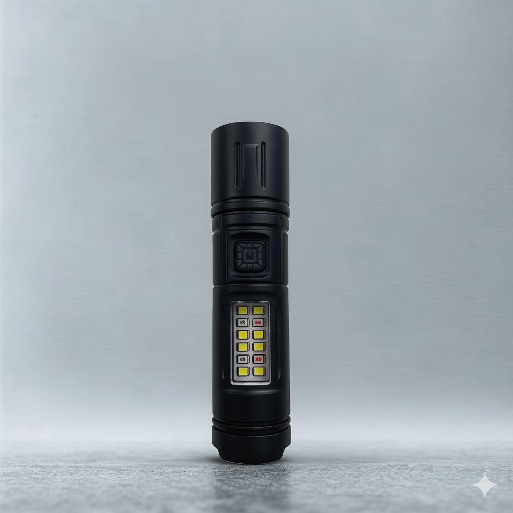 Lanterna Multifuncional Led Com Luz Lateral E Bateria Recarregável Usb - 2