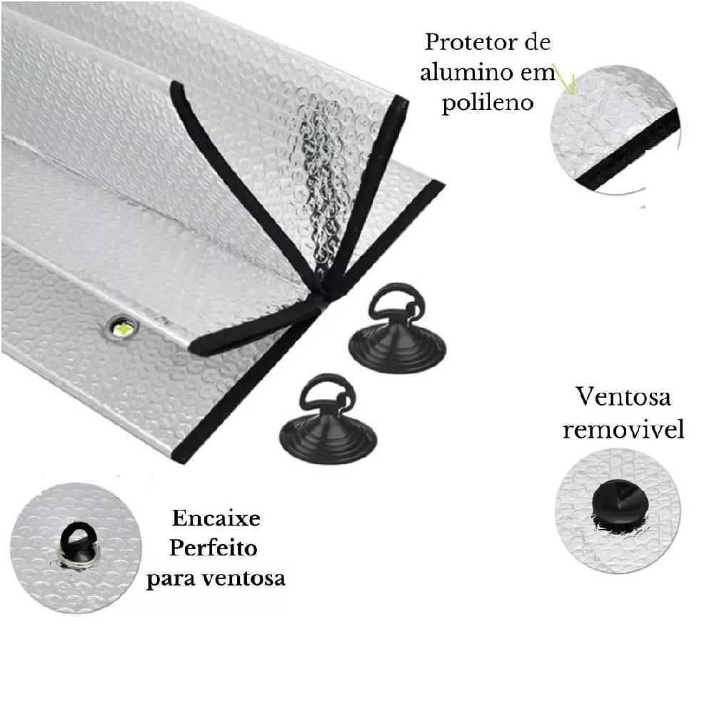 Protetor Solar Dobrável Para Para-brisa Automotivo Com Proteção Uv E Redução De Calor - 6