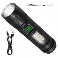 Lanterna Recarregável Com Luz Lateral – Potência, Versatilidade E Segurança Em Suas Mãos - Bivolt - 1