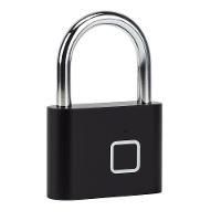 Cadeado Biométrico Com Impressão Digital Preto – Segurança Inteligente Com Estilo E Praticidade - 1